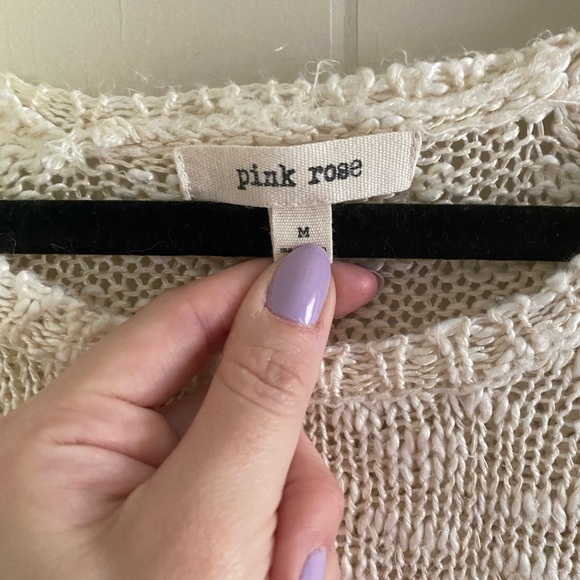 High-Low Cream Sweater - Picture 2 of 4